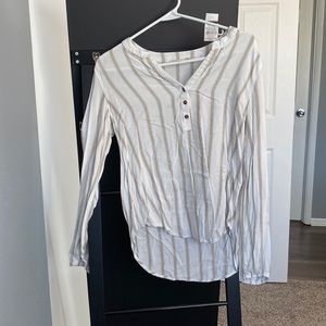 Striped Pink Rose blouse